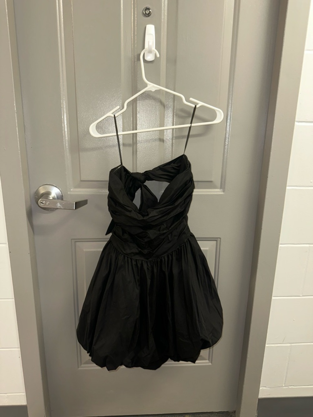 Hello Molly Black Twist-Bust Mini Dress